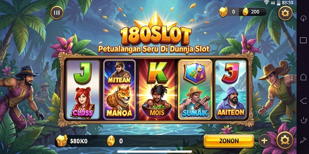 Tampilan gameplay 180SLOT yang penuh aksi dan tantangan.