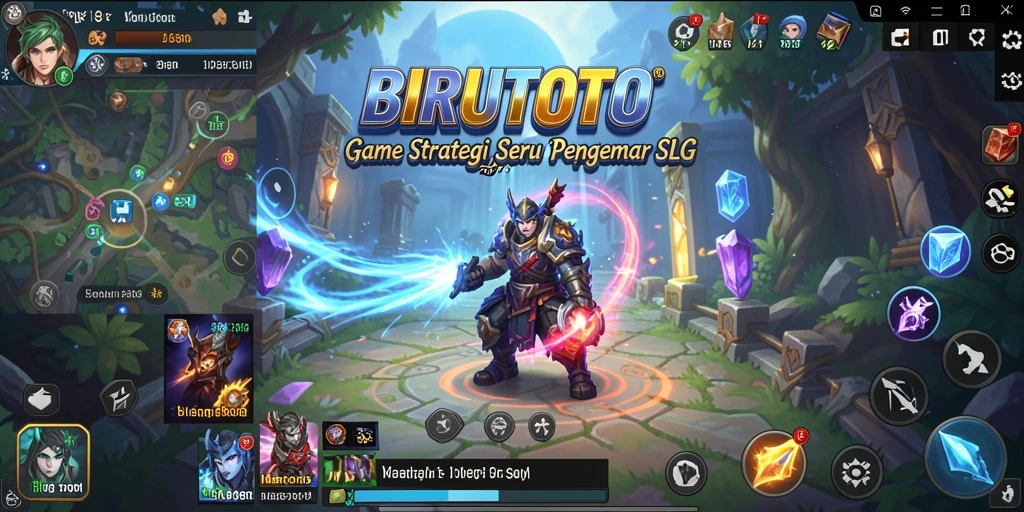 Tampilan menarik dari gameplay BIRUTOTO yang menampilkan strategi SLG.