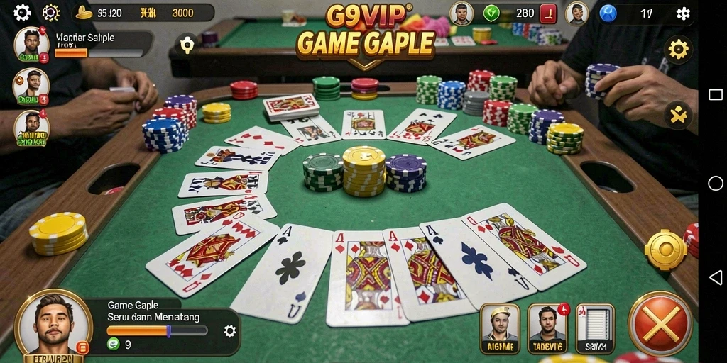 Tampilan menarik saat bermain Gaple di G9VIP.