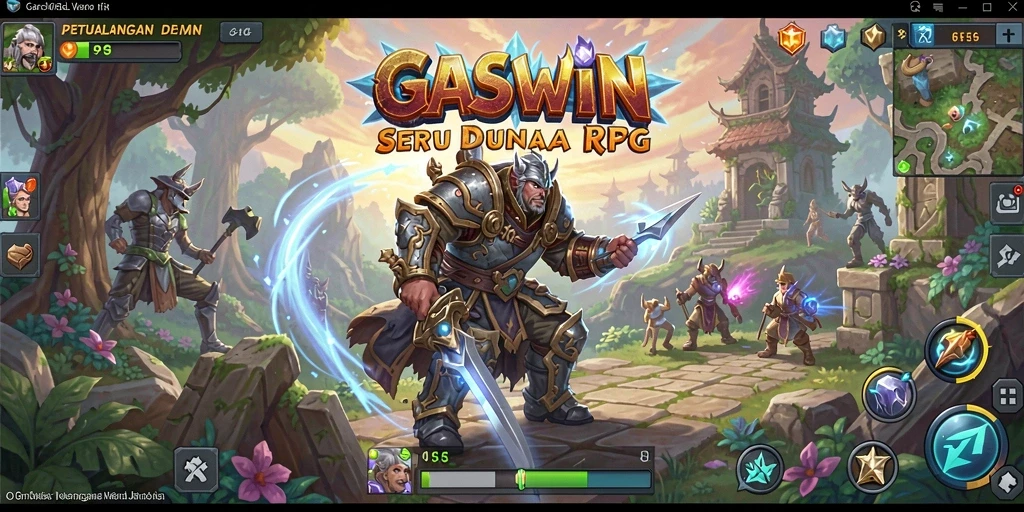 Tampilan gameplay <strong>GASWIN</strong> yang menakjubkan di dunia RPG.
