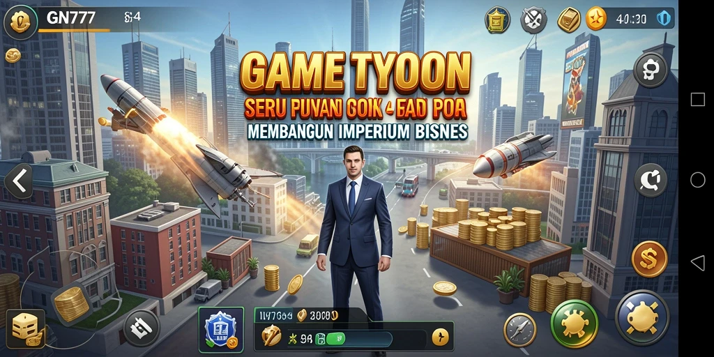 Screenshot gameplay GN777 menampilkan pengelolaan bisnis yang menyenangkan.