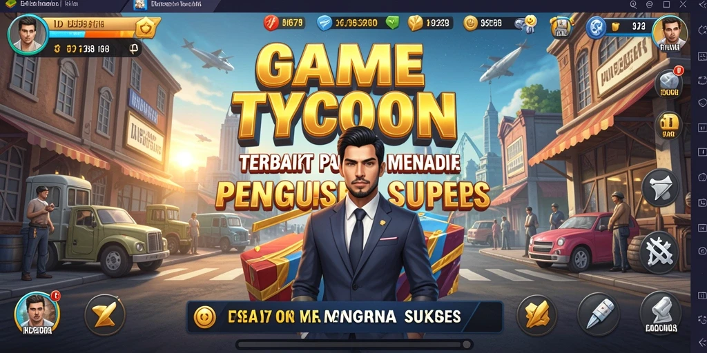 Screenshot ID678 menampilkan gameplay yang mendebarkan dalam membangun kerajaan bisnis.