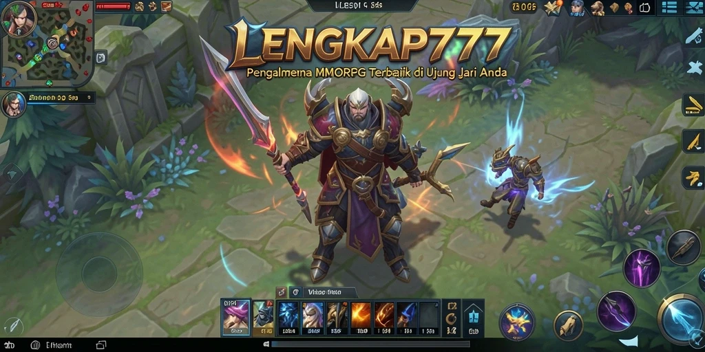 Screenshot gameplay LENGKAP777 dengan aksi pertempuran seru.