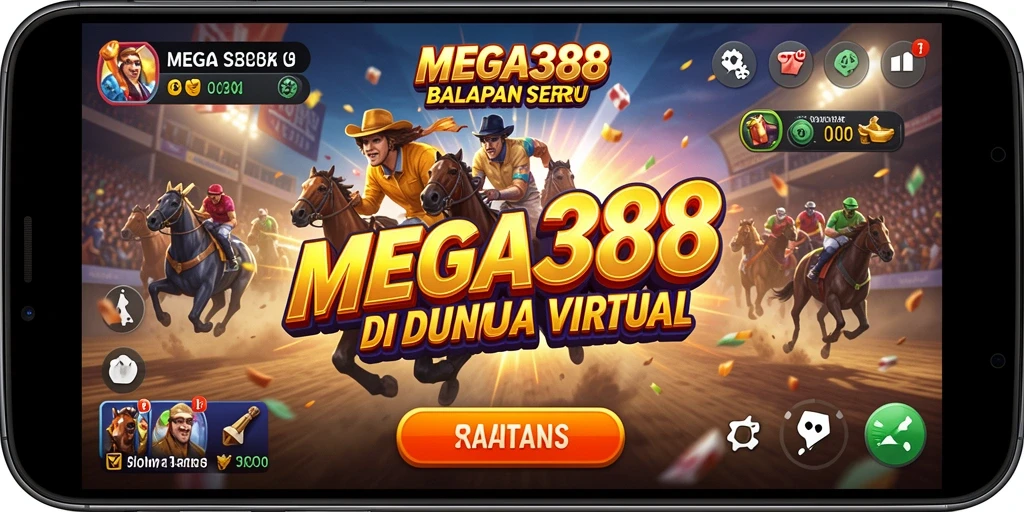Tampilan seru gameplay balapan di MEGA388.