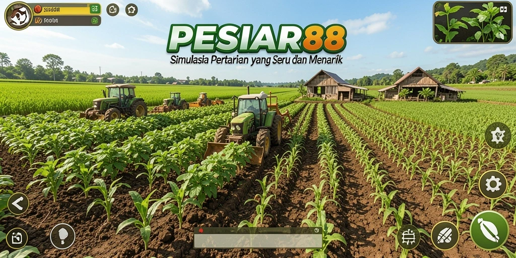 Gameplay PESIAR88 yang menarik dengan petualangan bertani.