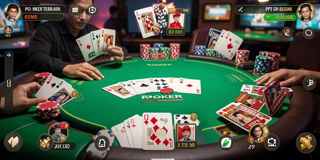 Tampilan menarik dari gameplay Poker di PP7 yang menantang.