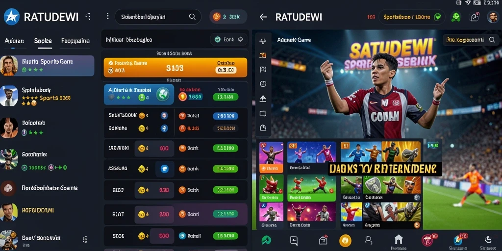 Tampilan gameplay yang menarik dari aplikasi Sportsbook RATUDEWI.