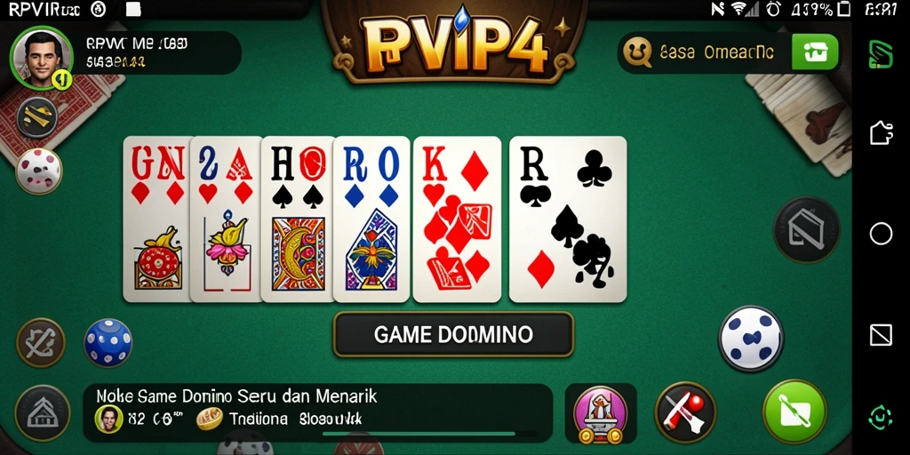 Tampilan gameplay menarik dari RPVIP4 dengan suasana permainan Domino.