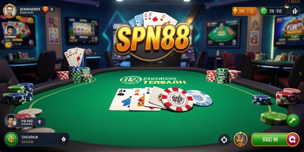 Tangkapan layar menunjukkan gameplay seru SPN88 saat bermain Poker.