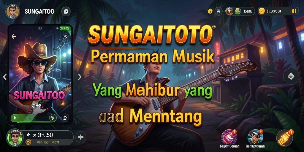 Tampilan dan gameplay menarik dalam SUNGAITOTO yang penuh musik.