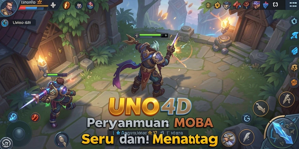 Tampilan gameplay seru dari UNO4D di arena pertempuran.