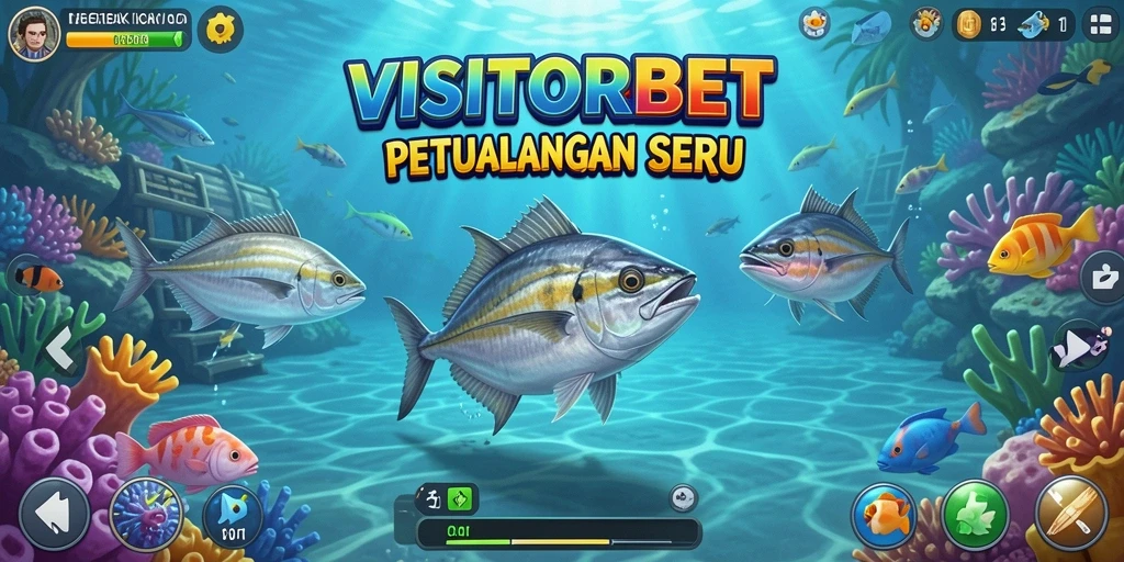 Tampilan gameplay Tembak Ikan yang seru dan penuh warna.